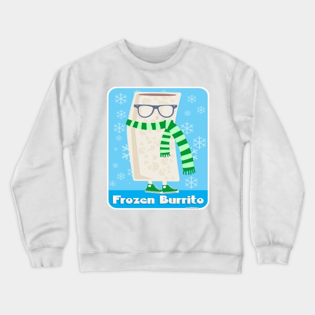 Funny Frozen Burrito Crewneck Sweatshirt by Tshirtfort